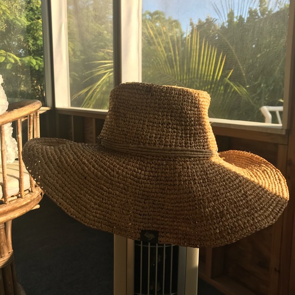 Peter Grimm Straw Hat Women's Floppy Round Vacation Beach Summer BOHO style - Picture 14 of 16